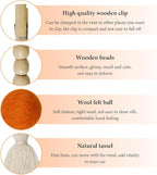 6 PCS Felt Ball Car Diffuser, Hanging Tassel Diffuser Car Air Freshener Bead Aromatherapy Diffuser, Car Vent Clip Essential Oil Diffuser, Car Interior Decorative Charm (Normal)