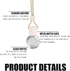 5PCS Hanging Car Air Freshener, 8 ml Oil Diffuser Perfume Aromatherapy Pendant, Fragrance Ornament with Vent Clip Wooden Cap and Rope, Auto Interior Decoration (Oblate)