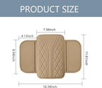 Car Center Console Cover, Leather Auto Armrest Cover with 2 Storage Bags, Universal Cars Armrest Cushion, Vehicle Interior Accessories Protector for Sedan, SUV, Truck((Beige)