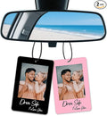 2PCS Picture Air Freshener for Car Rectangle, Drive Safe I Love You Personalized Air Freshener with Photo, Custom Car Accessories, Custom Picture Gifts for Cars Driver, Gifts for Husband