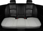 GIANT PANDA Premium PU Leather Rear Car Seat Cover Protector, Luxury Adjustable Anti-Slip Bottom Bench Seat Cover (49~59''),Fits 90% of Vehicles, Back Seat Cover, Grey