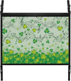 Musical St.Patrick Day Print Car Roof Storage Bag Car Seat Storage Hanging Bag All Car Storage Organizers Car Travel Accessories Compatible with Most Cars