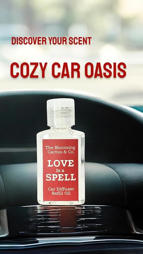 1 OZ Premium Car Diffuser Refill Oil – 2 Pack Long Lasting Fragrance Oil for Car, Home & Office | Compatible with Most Diffusers | Fresh, Pleasant Scent for Every Space (Black Ice + Love is a Spell)