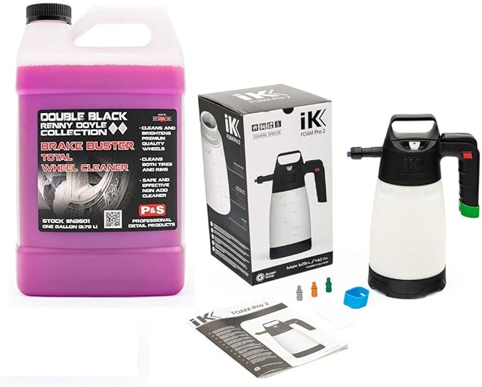 IK Foam Pro 2 & P&S Brake Buster 1 Gallon Wheel & Tire Cleaner Foamer Combo