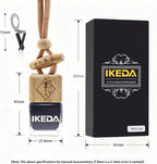 Ikeda Car Air Freshener, Hanging Essential Oil Diffuser For Automotive, 45+ days Long Lasting Fragrance, Includes: Dark Night and Coconut and New Car (10ml Pack of 3)
