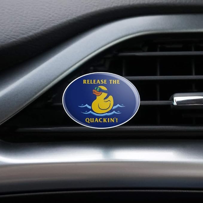 Release the Quackin' Kraken Rubber Duck Funny Humor Car Air Freshener Vent Clip