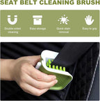 Car Seat Belt Cleaning Brush, U-Shaped Auto Interior Washing Brush with Double-Sided Bristles, Closeable Safety Belt Bristle Scrubber Cutlery Cleaner Brush for Car Home (4 PCS)