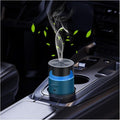 HODEMI Portable Smart Essential Oil Diffuser,Cold Mist Car Air Freshener Aromatherapy Diffuser with 10 LED Lights,Built-in Battery,Auto On/Off,4/8 Timer Modes,for Home Office and Travel (Blue)