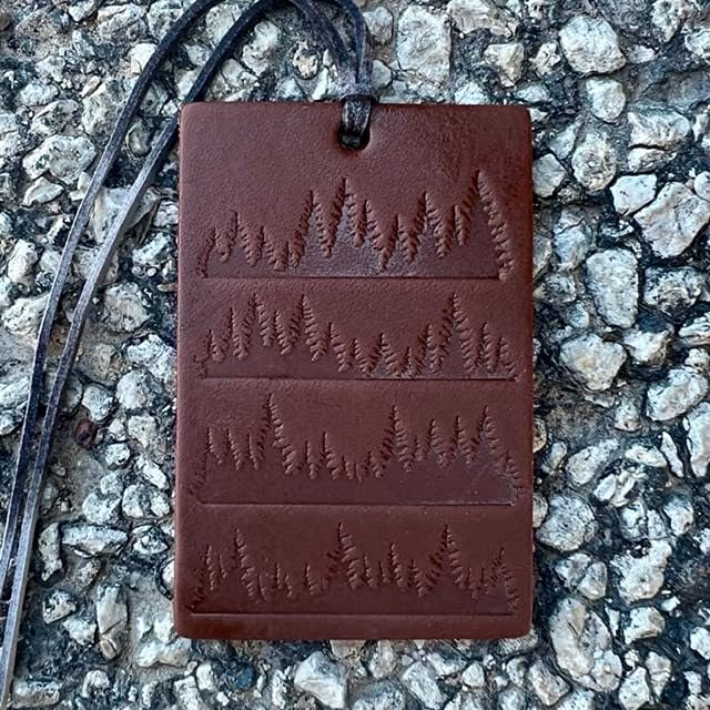 Air Flair | Leather Car Air Freshener | Rectange Trees - Cowboy Cologne Scent