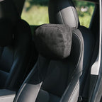 TPARTS Headrest Neck Pillow for Tesla Model 3/Y/X/S, Soft Faux Suede Fabric Car Neck Support Pillow Cushion for Traveling (Filled with Dupont Sorona Fiber)-1pc Black