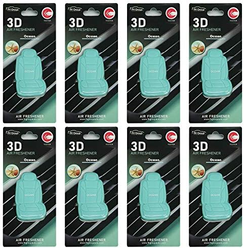 FH Group Air Freshener Vent Clips, Mini Car Seat Covers Design, (Ocean Scent)-8PK