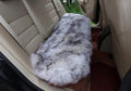 Winter Warmth: Universal Sheepskin Seat Cushion Cover - Natural Wool, for Cars, Trucks, SUVs & Vans - Cozy & Stylish Driving Companion Rear Grey Tips