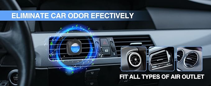 Car Air Freshener (Ocean) Natural Car Air Freshener, Essential Oil Diffuser, Car Scent Lasting Over 90 Days 3 Packs