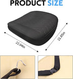 wuyaoyao Leather Car Seat Bottom Covers, Anti-Slip Front Seat Covers for Car, Auto Seat Cover Cushion Pad, Full Wrap Bottom Auto Seat Protector with Pocket Suitable for Most Vehicles (Black)