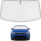 Proadsy 2026 Upgrade Front Windshield Sun Shade Foldable Sunshade Protector Custom Fit Kia Optima 2016-2020 Accessories