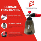 Ripclean Professional Foam Cannon for Pressure Washers – High-Performance Snow Foam Blaster for Car Washing, Detailing, and Cleaning – Adjustable Spray Pattern and 35oz Easy Connect Bottle