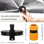 O-Ring Chassis Cleaner Flusher Kit with 360° Spinning Nozzle & Quick Coupling, Chassis Flusher, All-Round Undercarriage Cleaner, Quick and Efficient Cleaning of Wheel Arches&undercarriage
