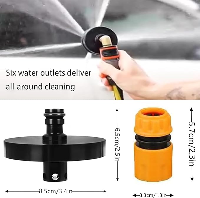 O-Ring Chassis Cleaner Flusher Kit with 360° Spinning Nozzle & Quick Coupling, Chassis Flusher, All-Round Undercarriage Cleaner, Quick and Efficient Cleaning of Wheel Arches&undercarriage