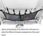 1 Piece Car Fishing Rod Holder, Roof Storage Mesh Bag, 31.5 x 21.3 Inches Reinforced Load Bearing Adjustable to Avoid SaggingDouble-Layer Mesh Organizer,Universal