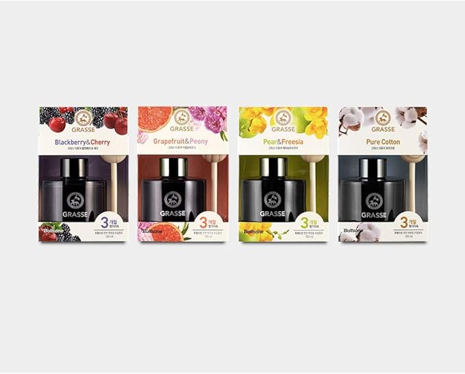 Bullsone Grasse Diffuser, Natural Car Air Fresheners, Luxury Car Perfume - Pear & Freesia Scent