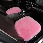 OGLAND Fluffy Genuine Australia Sheepskin Car Seat Cover for Auto Interior Accessories with Soft Fuzzy Wool Eco-Friendly Natural Fur Non-Slip (Pink, Front 20 * 20inchs)