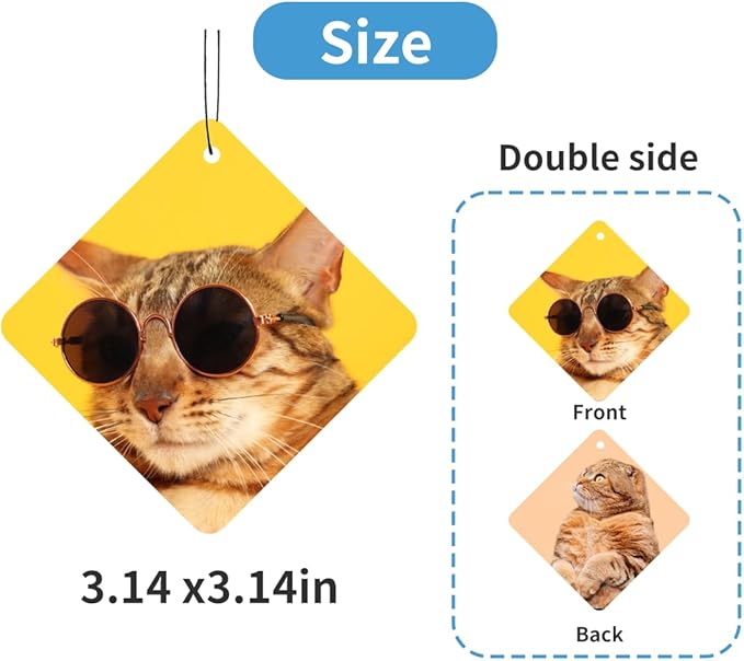 Personalized Photo Car Air Freshener – Custom Double-Sided Print – Fresh Linen Scent – Eco-Friendly, Long-Lasting Fragrance – For Family, Friends, Lovers (Rhombus)