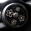 INEBIZ Cute Daisy Flowers Air Vent Decorations Clips Car Air Freshener Girly Charm Automotive Interior Aesthetic Decor Accessories for Women (Black)