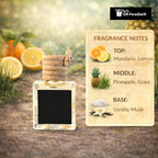 – Citrus Sunshine Hanging Car Air Freshener Set of 3 (10 ml each) • Car • Home • Office • Comes with Velvet Gift Bag