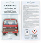 BRISA VW Collection - Volkswagen Scented Car Air Freshener Fragrance Deodorizer for Car/Auto or Home with Volkswagen Vanagon Bus T3 Camper Van FrontDesign (Vanilla/Red)