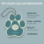 One Fur All Pet House Car Air Freshener - Mediterranean Sea Pack of 4 - Non-toxic Car Air Freshener - Pet-Friendly Air Freshener For Small Spaces & Car - Hanging Odor Eliminating Air Freshener