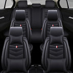 Car Seat Cover 6 Seats for Ford Explorer 2000-2026, Waterproof Durable Compatible Airbag, Premium Leather Seat Protector(6 Seats Luxury,Black)