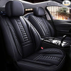 for Toyota RAV4 2008-2025 Car Seat Covers, Full Coverage Customized Seat Covers Premium Leather Waterproof Stain-Resistant Easy to Install (Full Set, Black)