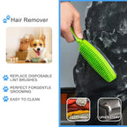 Rubber Pet Hair Removal Brush for Couch Clothes Dog Cat Pet Hair Carpet, Also Used as Dog Cat Bath Brush with Massage Effect