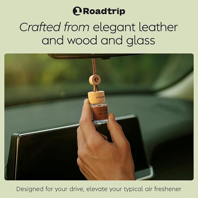 Scented Car Air Freshener - Long Lasting Essential Oil Diffuser - Car Accessories for Men & Women - Pack of 2 Non-Toxic Car Air Freshener - 0.27FL OZ/8ML (Brown, Sandalwood)