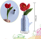 Cute Tulip Vent Clip, Hand-Crocheted Car Air Freshener Clip, Car Vent Accessory Gift for Women Who Love Their Cars (Tulip, Tasteless) 1 PCS