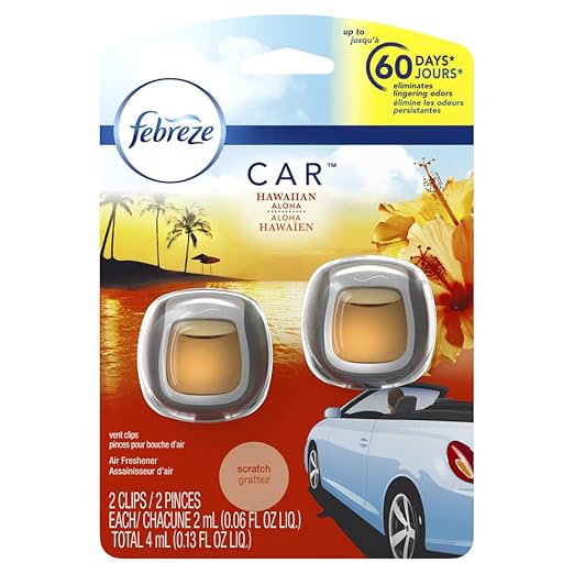 Febreze Hawaiia Vent Clip Air Freshner, 2 Count