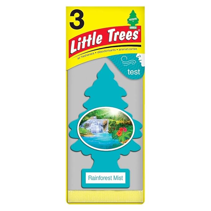 LITTLE TREES Car Air Freshener | Hanging Paper Tree for Home or Car | Rainforest Mist