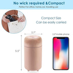 Car Diffuser Humidifier USB Aromatherapy Essential Oil Air Freshener USB Cool Mist Mini Portable Diffuser for Car Home Office Bedroom (Pink)