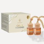 C Classy Car Air Freshener Hanging 2 Pack, Mahogany Teakwood Brown Bottle Essential Oil Diffuser for Cars, Cute Car Accessories, Long-Lasting Fragrance, Fresheners for Women & Men Gift, Made in USA