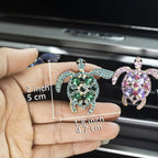 Car Air Freshener Women Car Vent Clips Decorations 2 PCS Cute Sea Turtles Car Interior Accessories Car Vent Diffuser (Diamond Green Turtle, 2 inch)