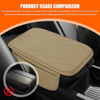 Leopard Cheetah Print African Animal Hunting Auto Center Console Armrest Pad, Car Center Console Cover, Auto Accessories Soft Comfort Armrest Cover Cushion Mat for Most Cars (Beige-K3)