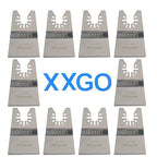 XXGO 10 Pcs Universal 2 Inch Stainless Steel Oscillating Multi Tool Rigid Scraper Blades for Paint, Grout Removal XG1010