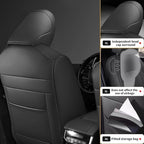 AOMSAZTO Custom Fit Seat Covers: for Toyota Highlander 2020-2025 2026 -Three-Row 7 Seats,Second Row Captain Chair Full Set Faux Leather-Dark Gray