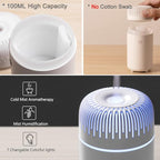 Car Diffuser Humidifier USB Aromatherapy Essential Oil Air Freshener USB Cool Mist Mini Portable Diffuser for Car Home Office Bedroom (Pink)
