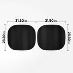 BDK 2PC Metallic Black Car Window Sun Shade Auto Shade for Windshield Visor, Block UV Reflect Heat to Keep Your Car SUV Truck, 31.75" x 28.75"