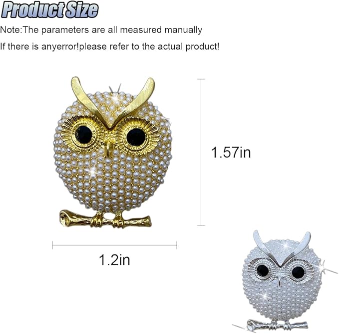 2PCS Bling Flamingo Car Dashboard Air Vent Trim Clips, Crystal Rhinestone Animal Car Air Fresheners Outlet Clip, Cute Automotive Interior Diffuser Decoration Accessories for Women (Owl)