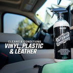 Slick Products Multi-Surface Interior Conditioner – Cleans & Conditions Vinyl, Plastic & Leather – Non-Greasy Car Interior Cleaner & Protectant – Fresh New Car Scent – 128 oz.