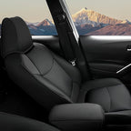 AOMSAZTO Custom Fit for Toyota Corolla Cross Hybrid 2023 2024 2025 Faux Leather Car Seat Covers Full Set Compatible Airbag Corolla Cross Hybrid S,SE,XSE Seat Protector Sedan Black
