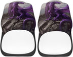 Delerain Car Seat Covers Set 2Pcs, Cool Purple Dragon Universal Front Car Seats Vehicle Enterior Protector Suitable Fits Most Car Auto SUV Sedan Truck