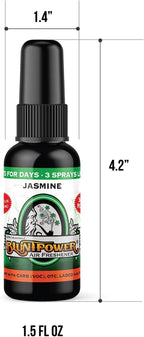 BluntPower (Jasmine, 3 Pack) Concentrated Air Freshener - Premium Oil Based Air Freshener Spray For Home and Car - Long-Lasting Bathroom Spray, Car Freshener, & Odor Eliminator Spray